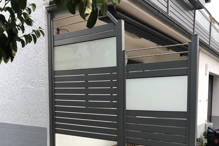 Balkon Sichtschutz Glas-Geländer